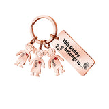 Family Doll Keychain Parents Children Gift Bag Charm Family Members