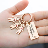 Family Doll Keychain Parents Children Gift Bag Charm Family Members