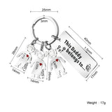 Family Doll Keychain Parents Children Gift Bag Charm Family Members