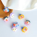 Funny Clown Bubble Hair Doll Earrings DIY Jewelry Pendant