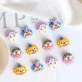 Funny Clown Bubble Hair Doll Earrings DIY Jewelry Pendant