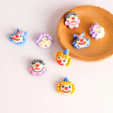 Funny Clown Bubble Hair Doll Earrings DIY Jewelry Pendant