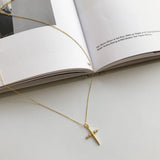 925 Silver Cross Choker Necklace for Men Women