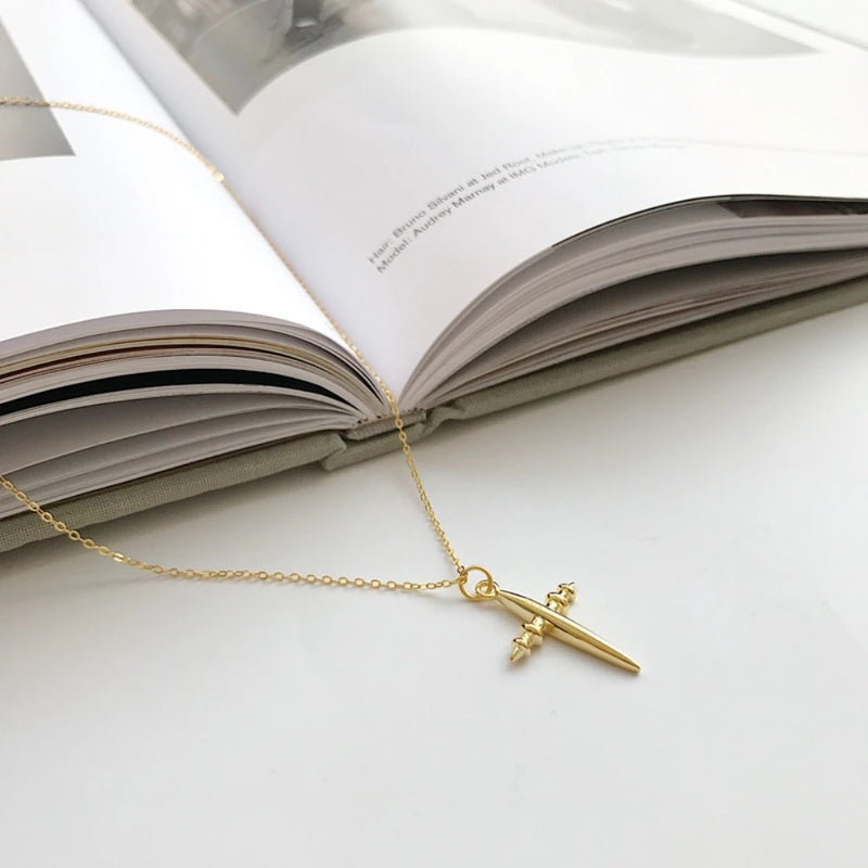 925 Silver Cross Choker Necklace for Men Women