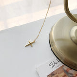 925 Silver Cross Choker Necklace for Men Women