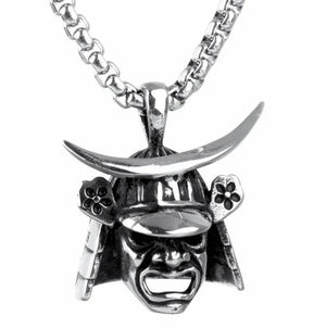 Personality Skull Samurai Domine...ck Pendant Necklace for Men Jewelry