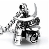 Personality Skull Samurai Domine...ck Pendant Necklace for Men Jewelry