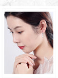 925 Silver Needle Fish Bone Earrings CZ Stackable Oorbellen Brincos