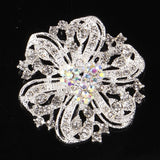 Personality Flower Brooch Jewelry For Women/men Metal Scarf Wedding Gift