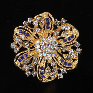 Personality Flower Brooch Jewelry For Women/men Metal Scarf Wedding Gift