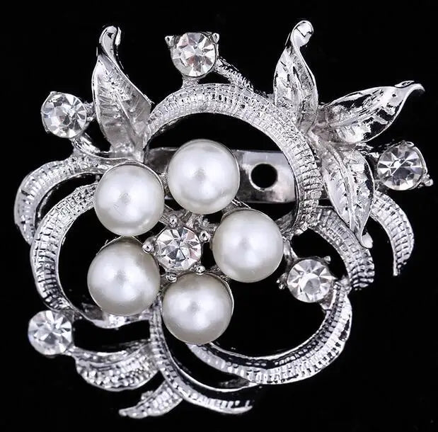 Personality Flower Brooch Jewelry For Women/men - Metal Scarf Wedding Gift