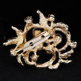 Personality Flower Brooch Jewelry For Women/men - Metal Scarf Wedding Gift