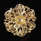 Personality Flower Brooch Jewelry For Women/men Metal Scarf Wedding Gift