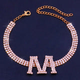 Personality M Letter Pendant Anklet