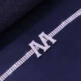 Personality M Letter Pendant Anklet