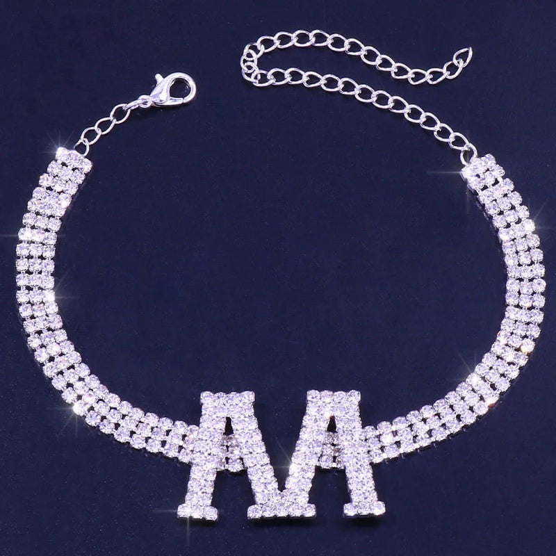 Personality M Letter Pendant Anklet