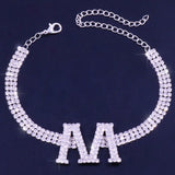 Personality M Letter Pendant Anklet