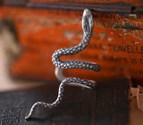 925 Sterling Silver Snake Ear Clips Gothic Punk Jewelry