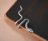 925 Sterling Silver Snake Ear Clips Gothic Punk Jewelry