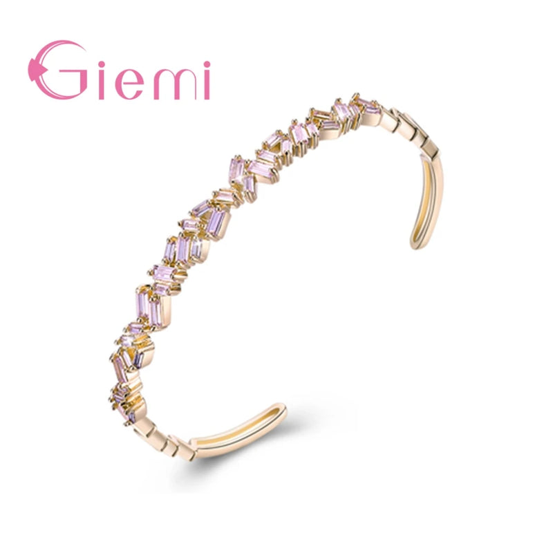 Personality CZ Opening Bracelet For Women - Special Present