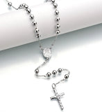 Cross Rosary Pendant Necklace Hip Hop Long Chain Jesus Beads Necklace