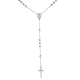 Cross Rosary Pendant Necklace Hip Hop Long Chain Jesus Beads Necklace