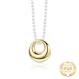 925 Sterling Silver Personality Plated Women Separation Jewelry Chain Necklace
