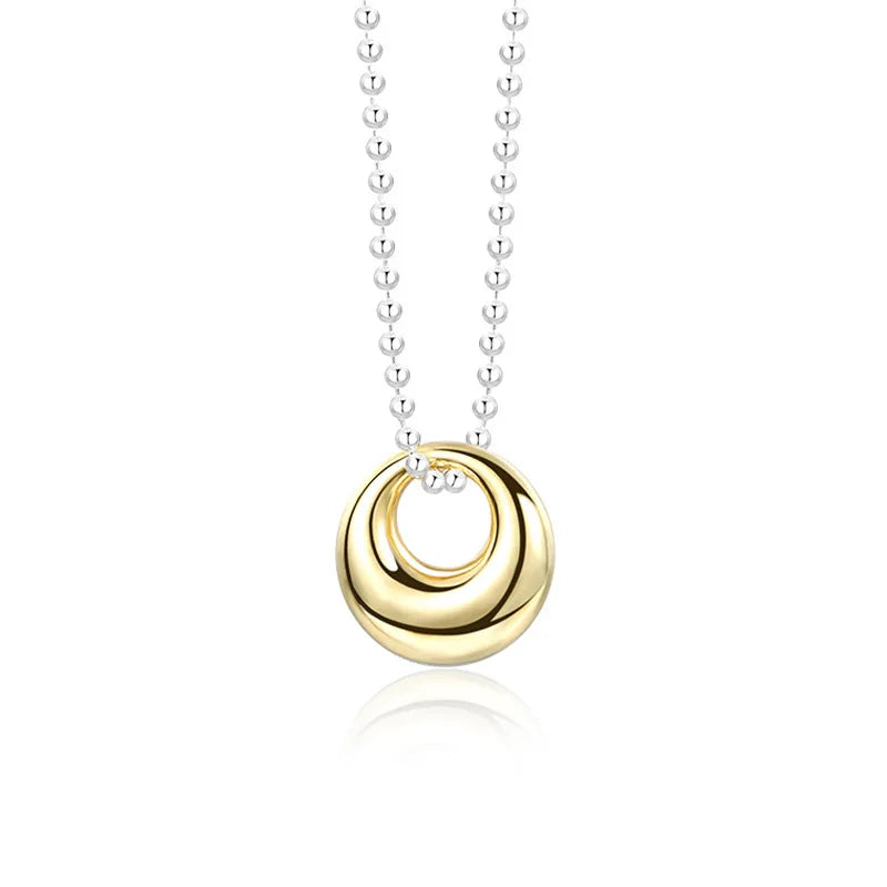 925 Sterling Silver Personality Plated Women Separation Jewelry Chain Necklace