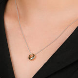 925 Sterling Silver Personality Plated Women Separation Jewelry Chain Necklace