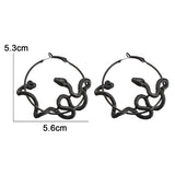 Snake Hoop Earrings Crazy Twining Snake Statement Earrings Party Jewe