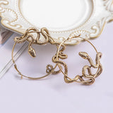 Snake Hoop Earrings Crazy Twining Snake Statement Earrings Party Jewe