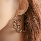 Snake Hoop Earrings Crazy Twining Snake Statement Earrings Party Jewe