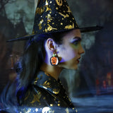 Hand-made Punk Style Earrings Exaggerated Sequins Ghost Pumpkin Halloween Jewelr