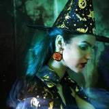 Hand-made Punk Style Earrings Exaggerated Sequins Ghost Pumpkin Halloween Jewelr