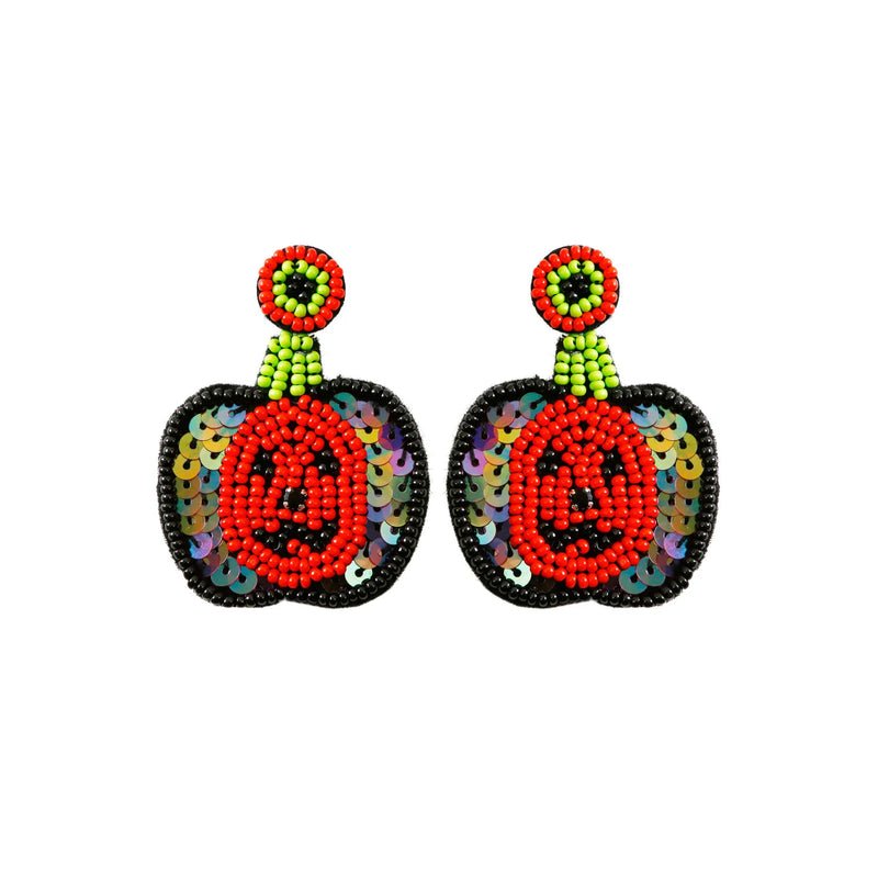 Hand-made Punk Style Earrings Exaggerated Sequins Ghost Pumpkin Halloween Jewelr