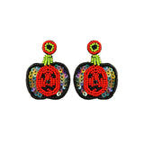 Hand-made Punk Style Earrings Exaggerated Sequins Ghost Pumpkin Halloween Jewelr