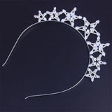 Hollow Star Zircon Hair Hoop Headdress Bride Small Fresh Wedding Accessories