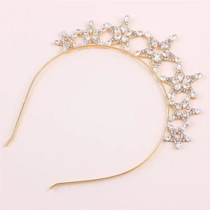Hollow Star Zircon Hair Hoop Headdress Bride Small Fresh Wedding Accessories