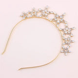 Hollow Star Zircon Hair Hoop Headdress Bride Small Fresh Wedding Accessories