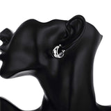 925 Sterling Silver Smooth Egg Hoop Clip-on Earrings For Women