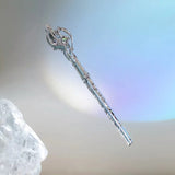 Moonstone Hair Stick Minimalist Silver Butterfly Hair Chopsticks Hairpin