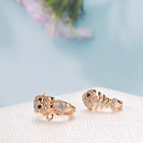 Kitten Fish Zircon Eye Drop Earrings For Girl