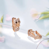 Kitten Fish Zircon Eye Drop Earrings For Girl
