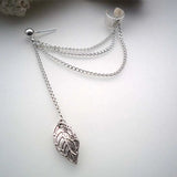 Personality Leaf Tassel Clip Earrings for Women Ear Cuff Bijoux
