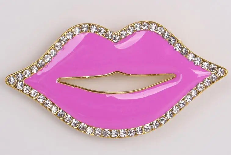 Personality Lips Brooch Jewelry Gift For Women/men Scarf Wedding