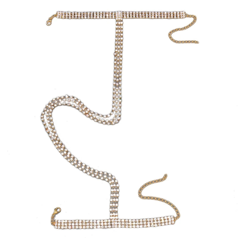 Long Tassel Arm Chain Adjustable Rhinestone Bangle Multi-layer Arm Bracelet
