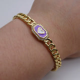 Wave Oil Drop Micro Inlay Zircon Bracelet for Women