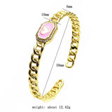 Wave Oil Drop Micro Inlay Zircon Bracelet for Women