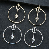Vintage Crystal Circle Hoop Earrings - Retro Round Hoop Earrings