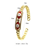 Magic Eye Chain Cuff Bracelet Wave Zircon Openning Bracelet